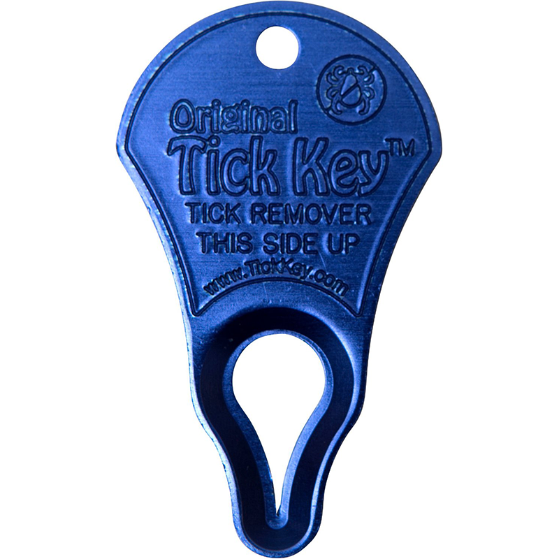 TickKey tick remover tool in blue — safely & effectively remove embedded ticks.