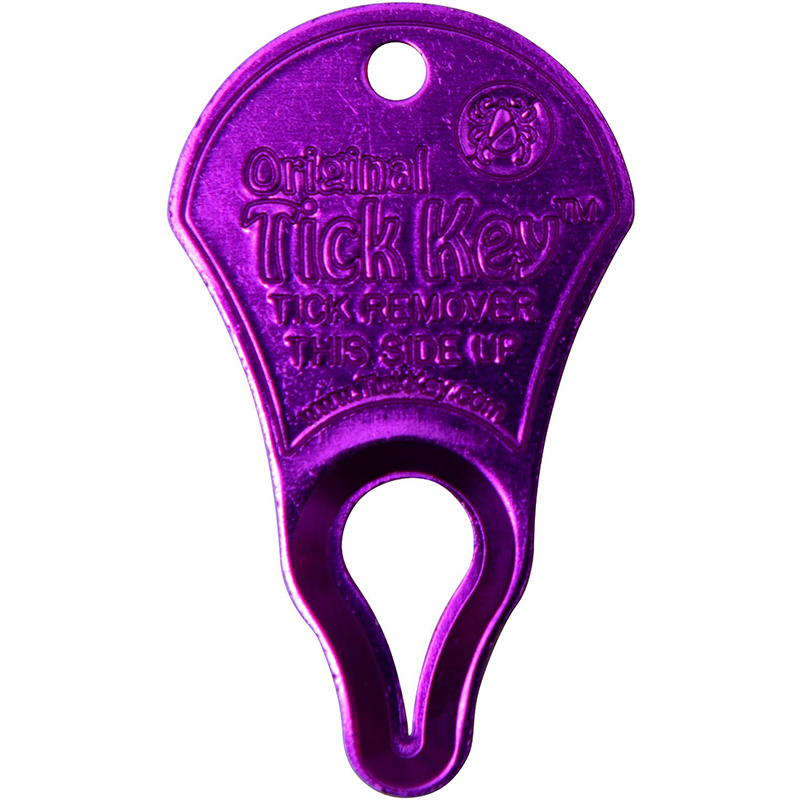 TickKey tick remover tool in purple — safely & effectively remove embedded ticks.